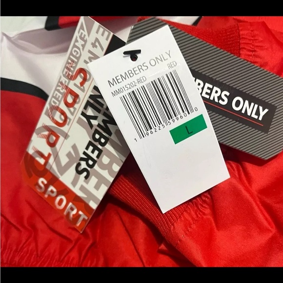 Members Only Sport Men's Red Windbreaker Jacket Size Large - Picture 3 of 7